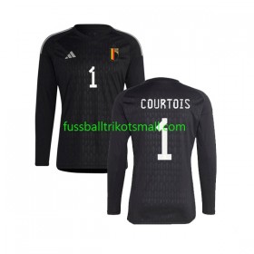Fußballtrikots Belgien Courtois 1 Torwart 2022 Langarm Auswärts-trikot kaufen